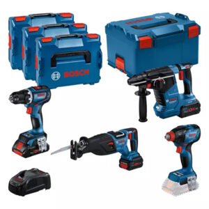 BOSCH COMBI-KIT 4 18V Tool: GSR 18V-90C + GDX 18V-210C + GBH 18V-24C + GSA 18V-28 + 1 4.0 AH battery (PROCORE) + 2 5.5 AH battery (PROCORE) + GAL 1880CV (L)PROFESSIONAL