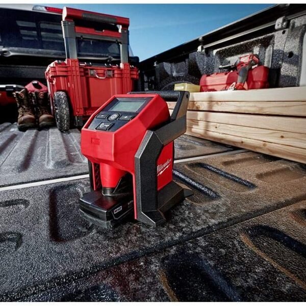 Second image of Milwaukee M12 12 Volt Lithium Ion Cordless Compact Inflator Kit with 4.0Ah battery and charger
